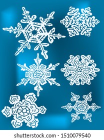  BEAUTIFUL vector snowflakes in assortment