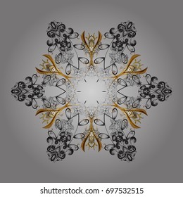 Beautiful vector snowflakes isolated on a colorful background. Snowflakes, snowfall. 
