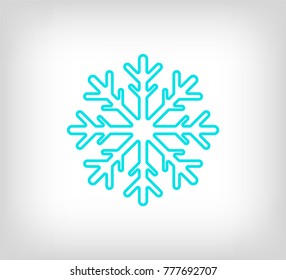 beautiful vector stylized snowflake