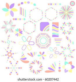 Beautiful  vector symbol collection over white background