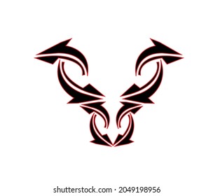 beautiful vector tattoos on white background