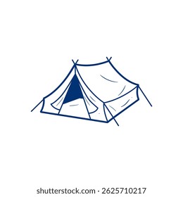 Belo vetor de uma tenda. Ícone de tenda