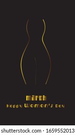 Beautiful vector text design for Women's day.