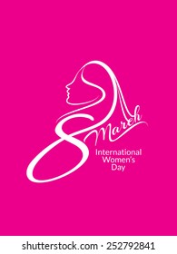 Beautiful vector text design of Women's day. 