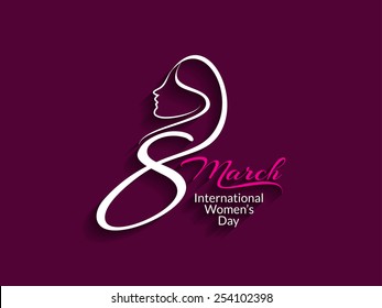 Beautiful vector text design for Women's day. 