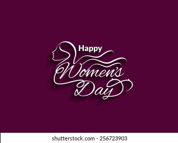 Beautiful vector text design of Women's day. 