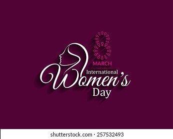 Beautiful vector text design for Women's day. 
