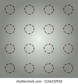 Beautiful vector texture. Seamless pattern with cute poppy flowers in green, red and gray colors. Spring vintage floral background.