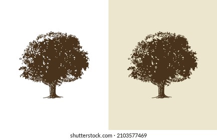 Schöne Silhouette-Vektorgrafik-Vektorsymbol für Naturapplikationen und Websites