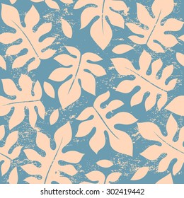 Beautiful vector vintage floral leaf seamless pattern 
