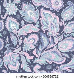 Beautiful vector vintage floral leaf seamless pattern 