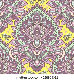 Beautiful vector vintage floral leaf seamless pattern 