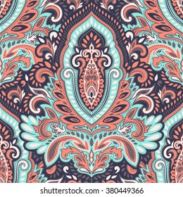 Beautiful vector vintage floral leaf seamless pattern 