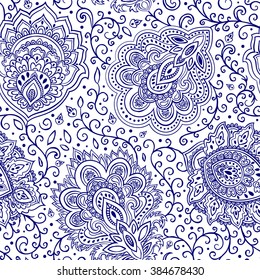 Beautiful vector vintage floral leaf seamless pattern 