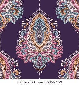 Beautiful vector vintage floral leaf seamless pattern 
