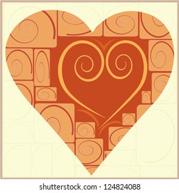 Beautiful vector vintage heart