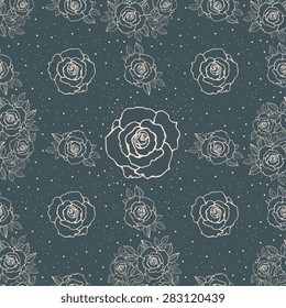 Beautiful vector vintage seamless patterns. Hand drawn artwork. Love concept for wedding invitations, cards, tickets, congratulations, branding, boutique logo, label. Grey, pink, beige pastel colors