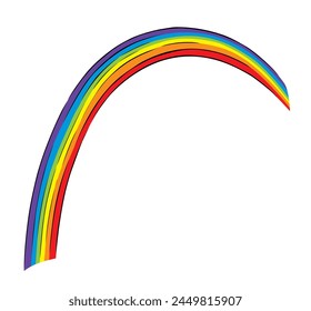 Beautiful vector vivid colorful rainbow
