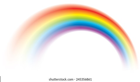 Beautiful vector vivid colorful rainbow shining blurred