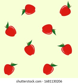 Beautiful vector wallpaper of red apples