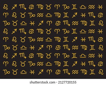 Beautiful vector wallpaper of zodiac signs