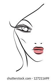 Beautiful vector woman