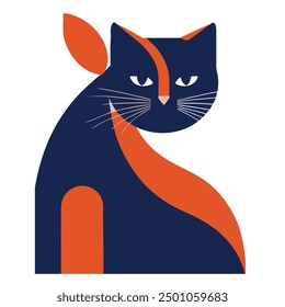 A beautiful vectorize cat as frame for decorate