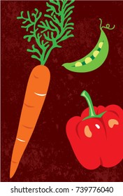 beautiful vegetable poster vector