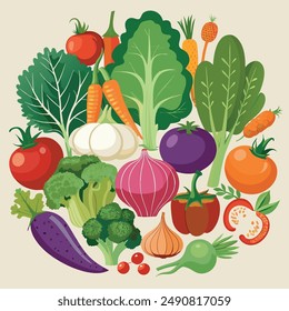 Beautiful Vegetables vector art design