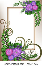 beautiful vertical frame of the lilac flower composition