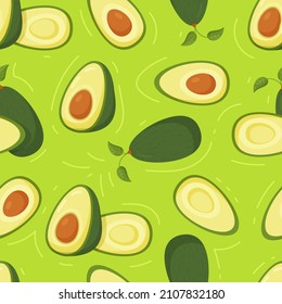 A beautiful and vibrant avocado pattern. 