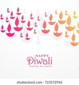 beautiful vibrant diwali greeting card design