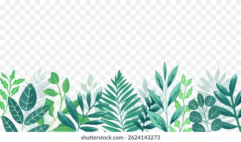 A Beautiful Vibrant Green Leaves Border Ideal for NatureInspired Creative Designs