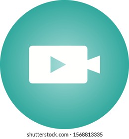 Beautiful Video Camera Glyph Vector Icon