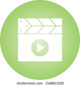 Beautiful Video Player Glyph Vector Icon