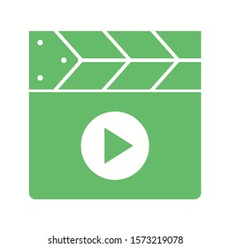 Beautiful Video Player Glyph Vector Icon