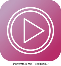 Beautiful Video player vector line icon