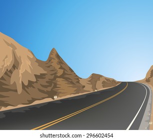 Beautiful view country road,nature landscape vector background