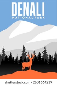 beautiful view in denali national park
