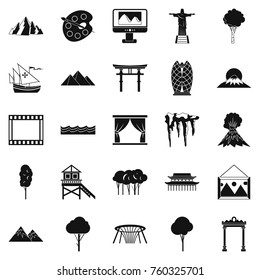 Beautiful view icons set. Simple set of 25 beautiful view vector icons for web isolated on white background