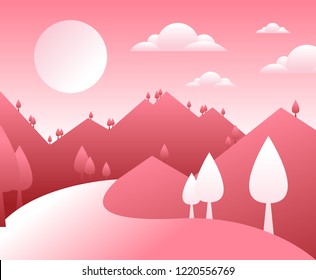 A beautiful view of mountains.