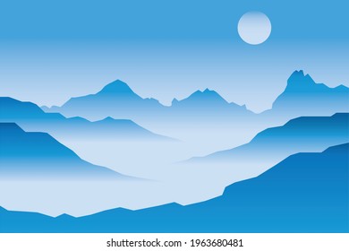 A beautiful view on a mountain below which is full of mist. 