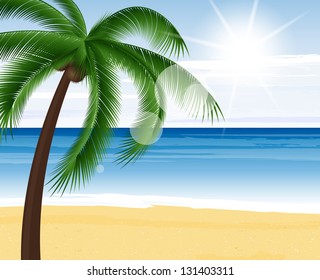 Beautiful view on sunny day on the beach