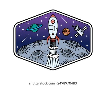 beautiful view in outer space illustration