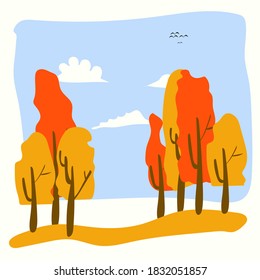 hermosa vista de los árboles en otoño