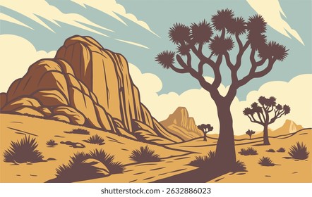 beautiful views in joshua tree national park usa