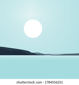 beautiful views of mountains from sea 