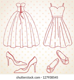 Beautiful vintage background. Collage elements.