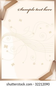 Beautiful vintage background with floral elements. Vector.