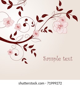 Beautiful vintage background with flowers.
